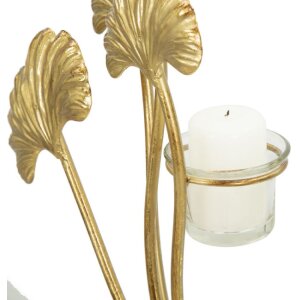 Подсвечник Mauro Ferretti Iris 50x12x55 см золотой черный