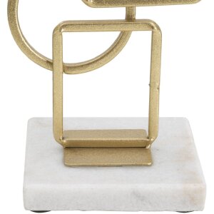 Подсвечник Mauro Ferretti Мари 13x10x31,5 см золотистый белый