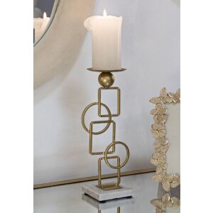 Подсвечник Mauro Ferretti Мари 13x10x31,5 см золотистый белый