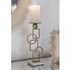 Подсвечник Mauro Ferretti Мари 13x10x31,5 см золотистый белый