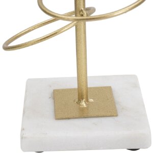 Mauro Ferretti Свічник Ringe 14x13x50,5 см золотий білий