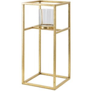Mauro Ferretti Свечник Elegant 15x15x35 см золотой