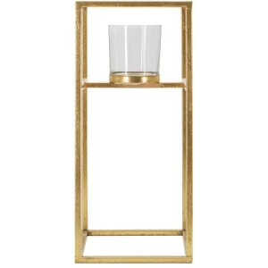 Mauro Ferretti Свечник Elegant 15x15x35 см золотой