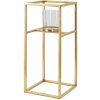 Mauro Ferretti Свечник Elegant 15x15x35 см золотой