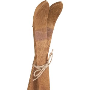 Лижний набір Clayre & Eef Decorating Ski Set 2 Brown Wood Iron 60 см Вінтажний ретро стиль