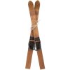 Лижний набір Clayre & Eef Decorating Ski Set 2 Brown Wood Iron 60 см Вінтажний ретро стиль
