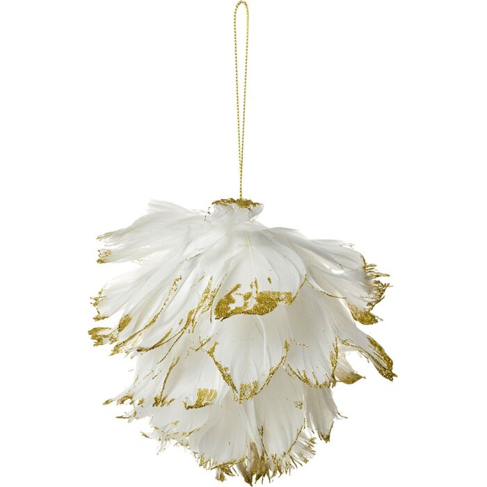 Декоративна вішалка Clayre & Eef Hanger Flower White-Gold 12x12x12 см в стилі кантрі