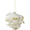 Декоративна вішалка Clayre & Eef Hanger Flower White-Gold 12x12x12 см в стилі кантрі