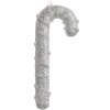 Clayre & Eef 66178 Candy Cane Pendant White 7x2x17 cm Plastic Glitter