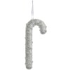 Clayre & Eef 66178 Candy Cane Pendant White 7x2x17 cm Plastic Glitter