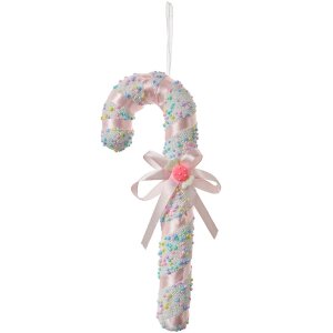 Clayre & Eef 66182 Подвеска Candy Cane бело-розовая...