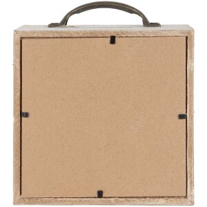 Скарбничка для грошей Clayre & Eef 65878 Біла 15x8x18 см МДФ скло в стилі кантрі