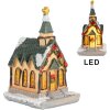 Clayre & Eef 6PR5736 Украшение Дом светодиодный 6x5x9 см Полирезин оранжево-зеленый