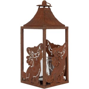 Clayre & Eef 6Y5776 Фонарь 15x15x37 см коричневый...