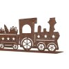 Clayre & Eef 6Y5777 Украшение Поезд металлическое коричневое 34x5x10 см стиль кантри