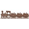 Clayre & Eef 6Y5777 Украшение Поезд металлическое коричневое 34x5x10 см стиль кантри