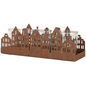 Clayre & Eef 6Y5783 Tealight Holder Houses коричневий...