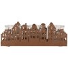 Clayre & Eef 6Y5783 Tealight Holder Houses коричневий 30x9x11 см, кантрі-стиль