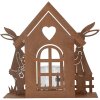 Підсвічник для чаю Clayre & Eef 6Y5786 Будиночок з кроликом коричневий 26x9x26 см