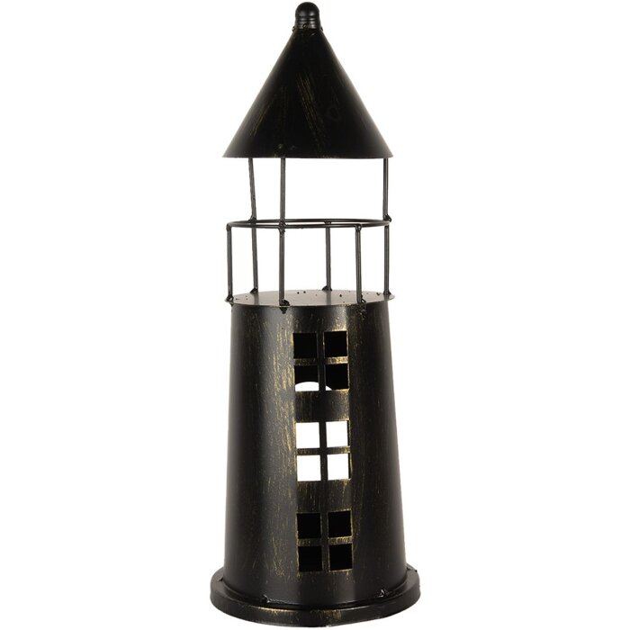 Clayre & Eef 6Y5790 Декоративный маяк черный Ø16x45 см