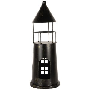 Clayre & Eef 6Y5790 Декоративный маяк черный Ø16x45 см