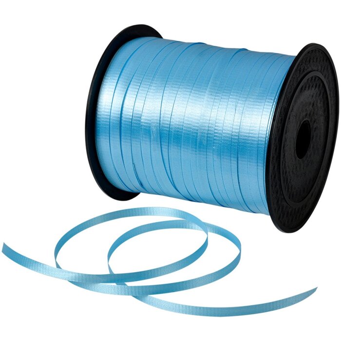 Clayre & Eef Стрічка атласна блакитна 0.5 см x 228 м блискуча