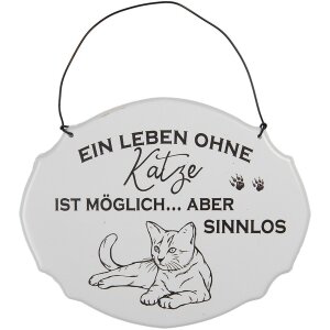 Текстовий знак Clayre & Eef 6Y5685 Життя без кота...