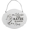 Текстовий знак Clayre & Eef 6Y5688 Будинок без кота - це просто будинок 18x15см