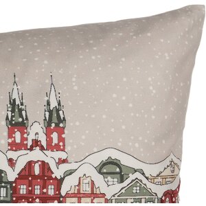 Clayre & Eef KT021.409 Наволочка на подушку зимовий мотив бежевий 45x45 см