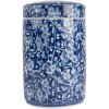 Clayre & Eef 6CE2139 Декоративный горшок с крышкой синий и белый Ø 9x14 см