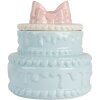 Clayre & Eef 6CE2146 Декоративний горщик з кришкою керамічний блакитно-рожевий Ø 13x15 см