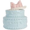 Clayre & Eef 6CE2146 Декоративний горщик з кришкою керамічний блакитно-рожевий Ø 13x15 см