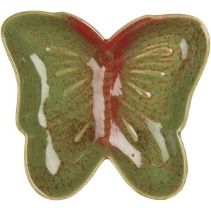 Clayre & Eef 6CE2152 Миска Butterfly Green Red...