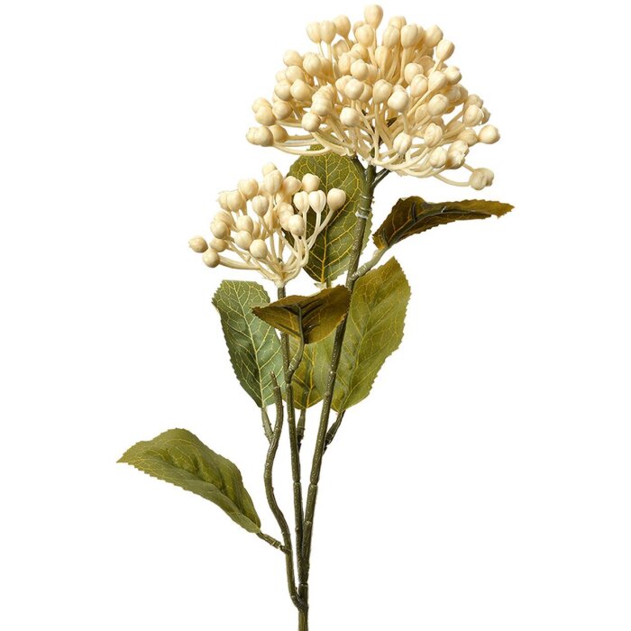 Clayre & Eef 6PL0386W Искусственный цветок бежево-зеленый 8x7x53 см пластик