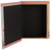 Clayre & Eef 66260 Набор из 3 деревянных сине-красных ретро-винтажных коробок для хранения