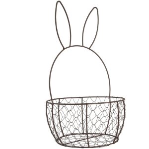 Clayre & Eef 6Y5794 Набор из 2 металлических корзин коричневого цвета Ø 33x55 см Ø 27x45 см