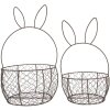 Clayre & Eef 6Y5794 Набор из 2 металлических корзин коричневого цвета Ø 33x55 см Ø 27x45 см