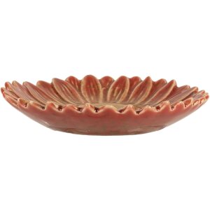 Миска Clayre & Eef 6CE2158 Квітка червоно-жовта Ø14x3см