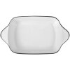 Миска Clayre & Eef 6CE2165 Миска біло-чорна 26x15x5 см 550 мл керамічна прямокутна