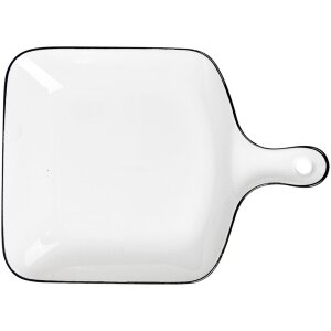Керамічна миска Clayre & Eef 6CE2168 23x17x3 см білий чорний модерн