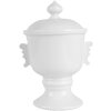 Горщик для зберігання Clayre & Eef 6CE2170 з кришкою керамічний білий Ø 12x17 см 125 мл