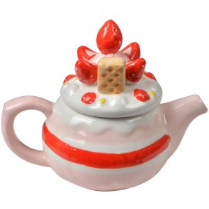 Чайник Clayre & Eef "Клубничный торт" 325 мл, керамика