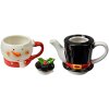 Чайник для одного "Tea for One" Сніговик Кераміка Білий Червоний 525мл