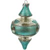 Різдвяний кулон Clayre & Eef 6GL4716 Синє срібло Ø 8x13 см Скло Стиль кантрі