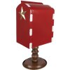 Clayre & Eef 6Y5633 Ящик для писем красно-коричневый 27x22x51 см Рождество в стиле кантри