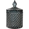 Clayre & Eef 6GL4722 Банка для зберігання з кришкою скляна сіра Ø 9x14 см Класична