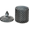 Clayre & Eef 6GL4722 Банка для зберігання з кришкою скляна сіра Ø 9x14 см Класична