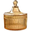 Clayre & Eef 6GL4724 Вазочка для хранения Желтая Ø10x12 см с крышкой