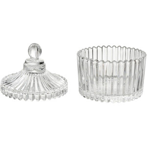 Clayre & Eef 6GL4725 Банка для хранения с крышкой Ø7x9см Прозрачная