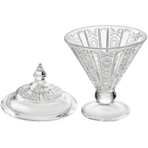 Clayre & Eef скринька для цукерок з кришкою Ø 12x19 см зі скла